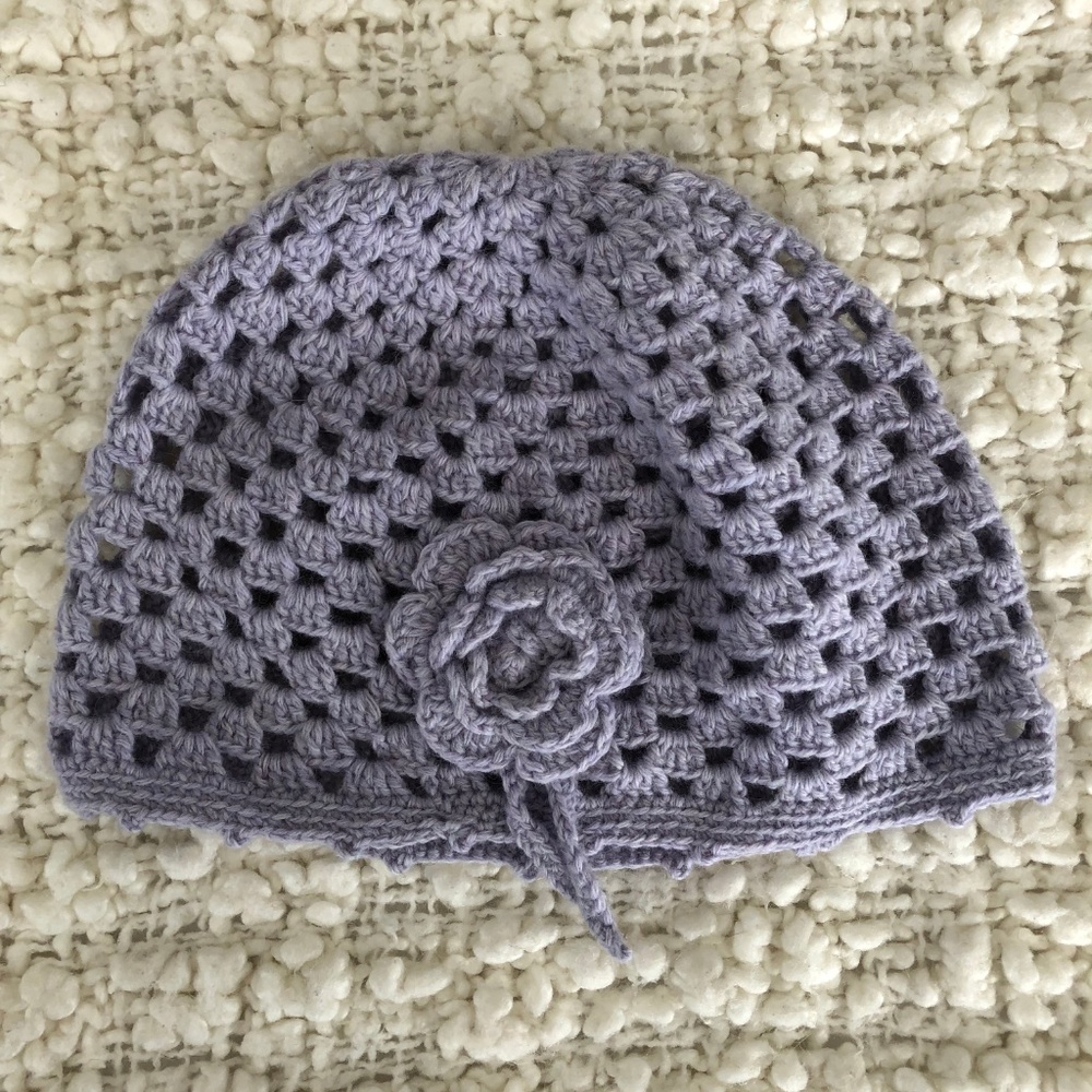 Crocheted lambswool hat